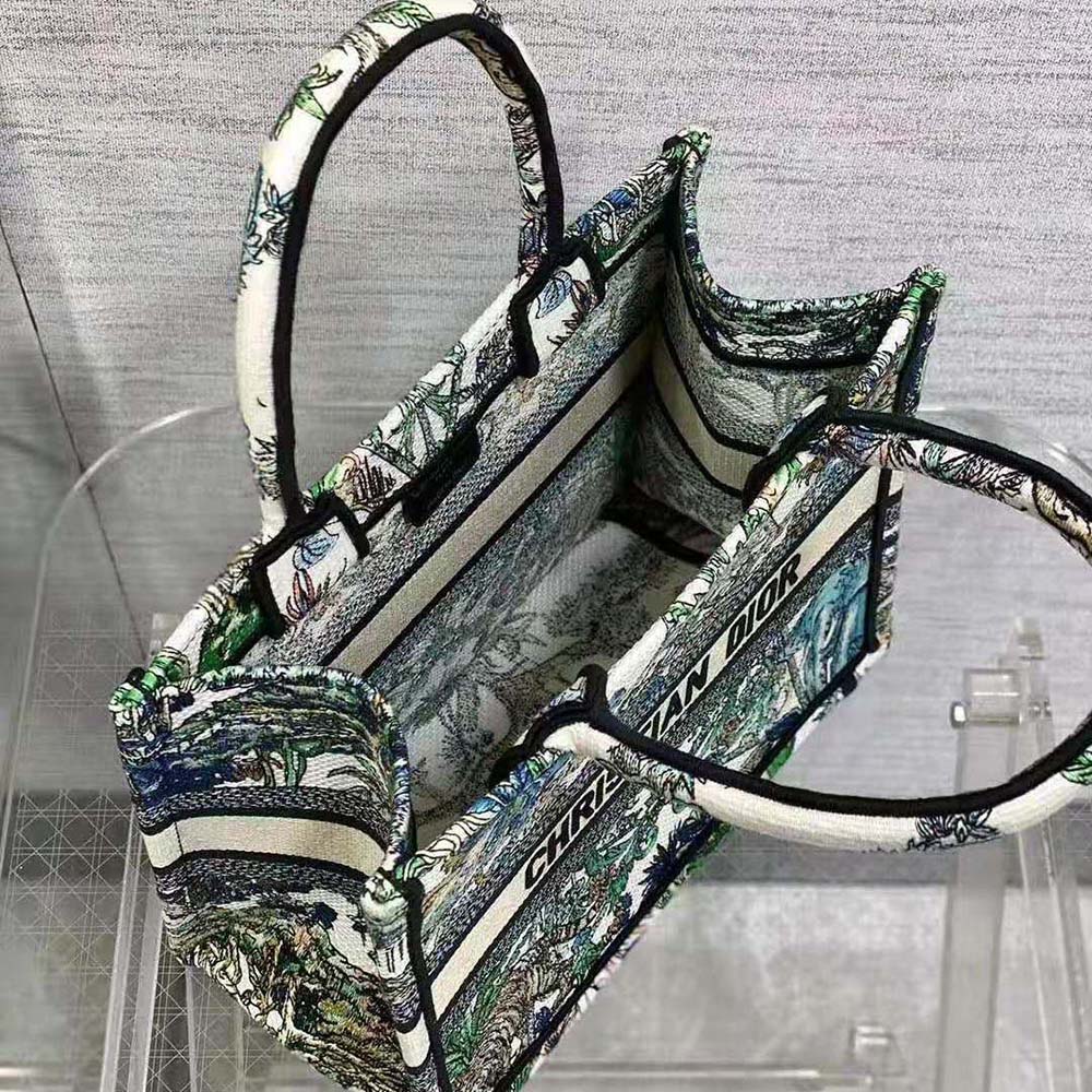 Dior Women Medium Dior Book Tote White Multicolor Étoile de Voyage Embroidery - image 5