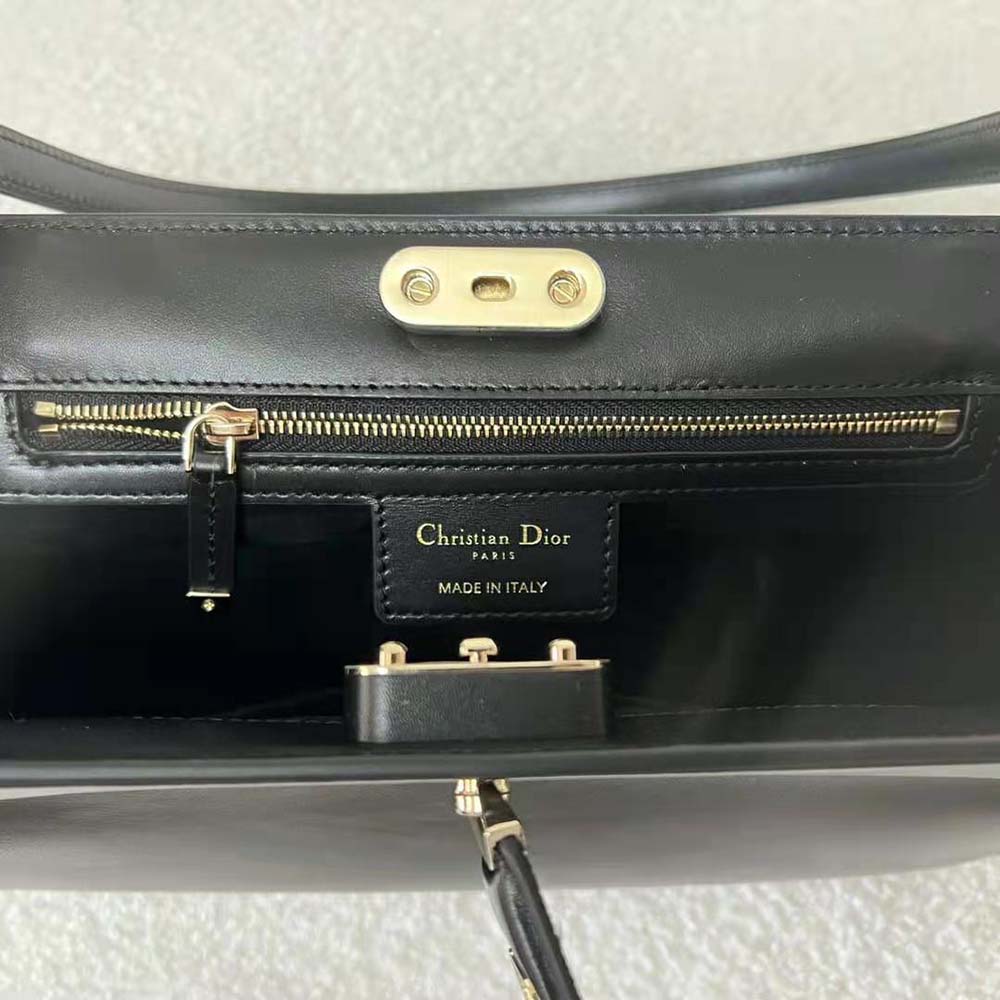 Dior Women Medium Dior Key Bag Black Box Calfskin - image 10