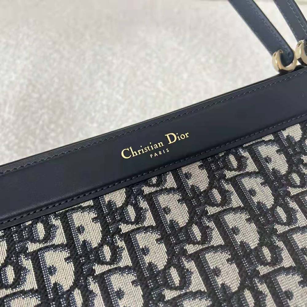 Dior Women Medium Dior Key Bag Blue Dior Oblique Jacquard - image 9