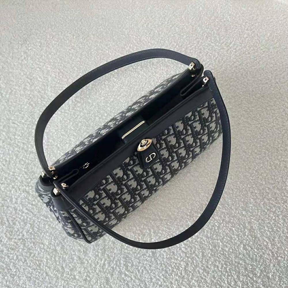 Dior Women Medium Dior Key Bag Blue Dior Oblique Jacquard - image 5