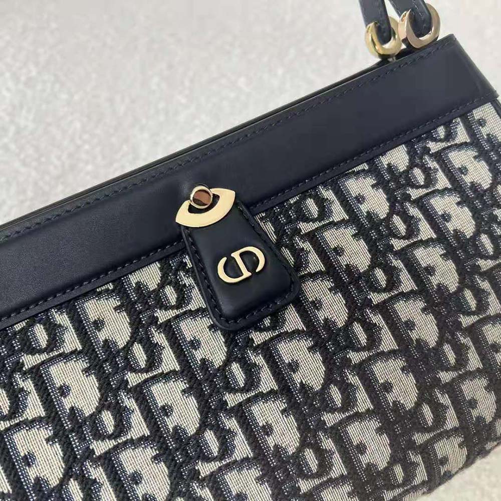 Dior Women Medium Dior Key Bag Blue Dior Oblique Jacquard - image 8