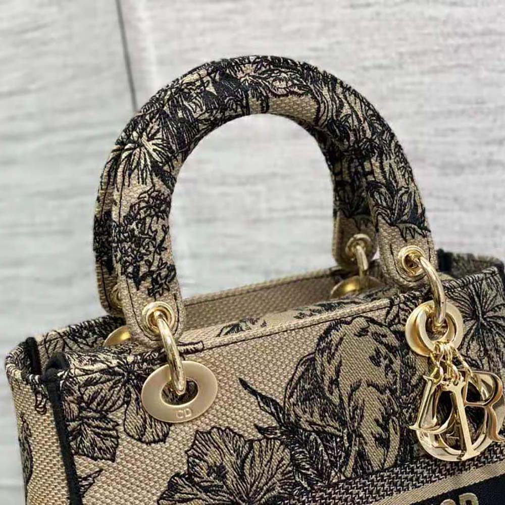 Dior Women Medium Lady D-lite Bag Beige Multicolor Toile de Jouy Voyage Embroidery - image 7