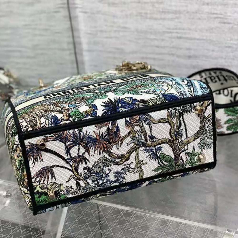Dior Women Medium Lady D-lite Bag White Multicolor Étoile de Voyage Embroidery - image 6