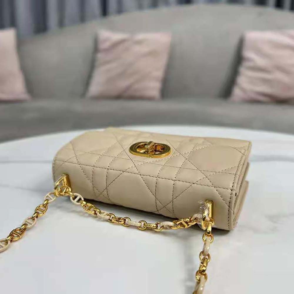 Dior Women Miss Caro Mini Bag Caramel Beige Macrocannage Lambskin - image 6