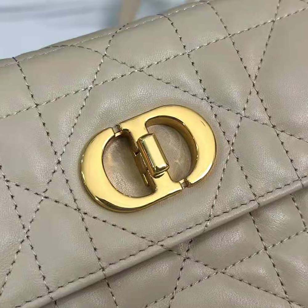 Dior Women Miss Caro Mini Bag Caramel Beige Macrocannage Lambskin - image 9