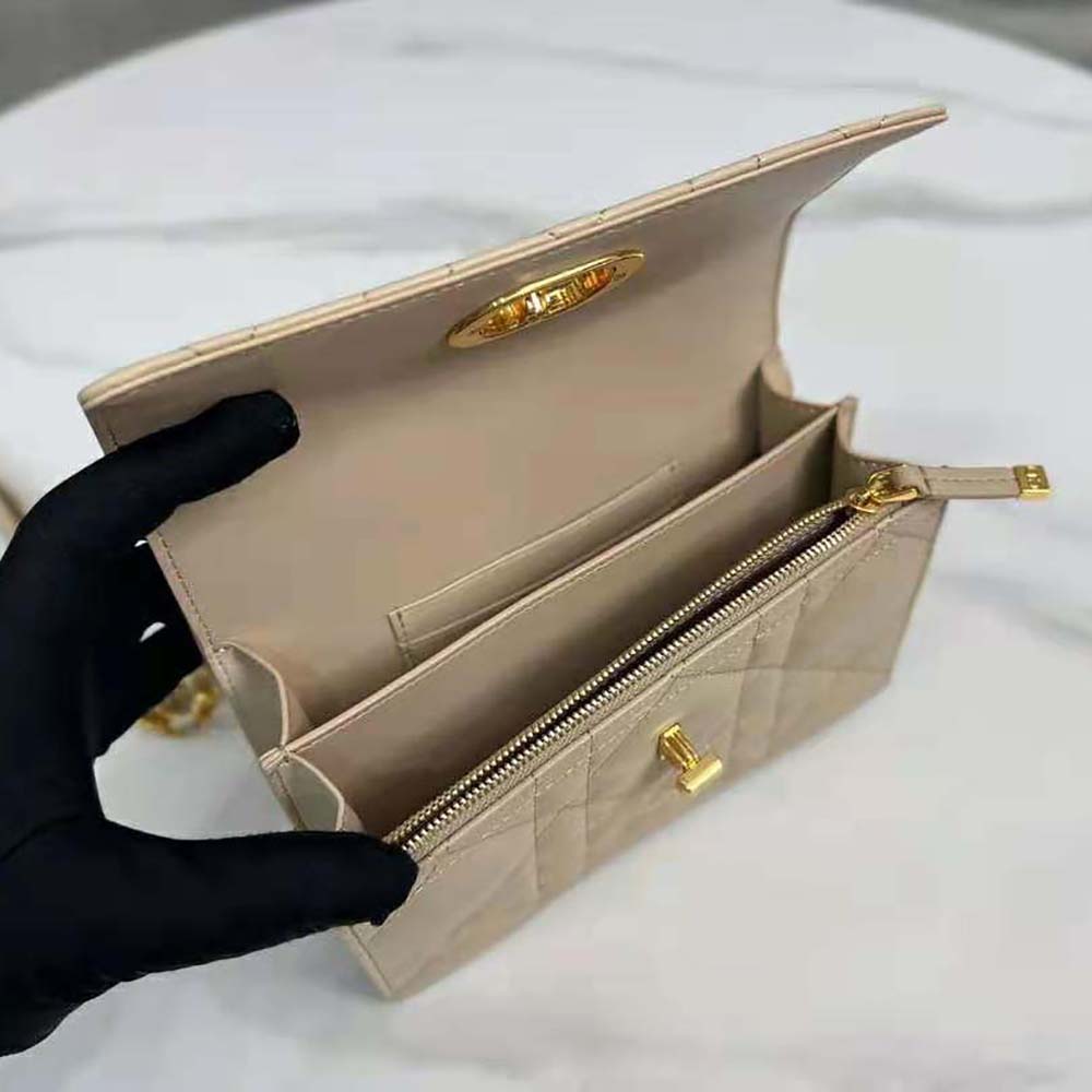 Dior Women Miss Caro Mini Bag Caramel Beige Macrocannage Lambskin - image 7