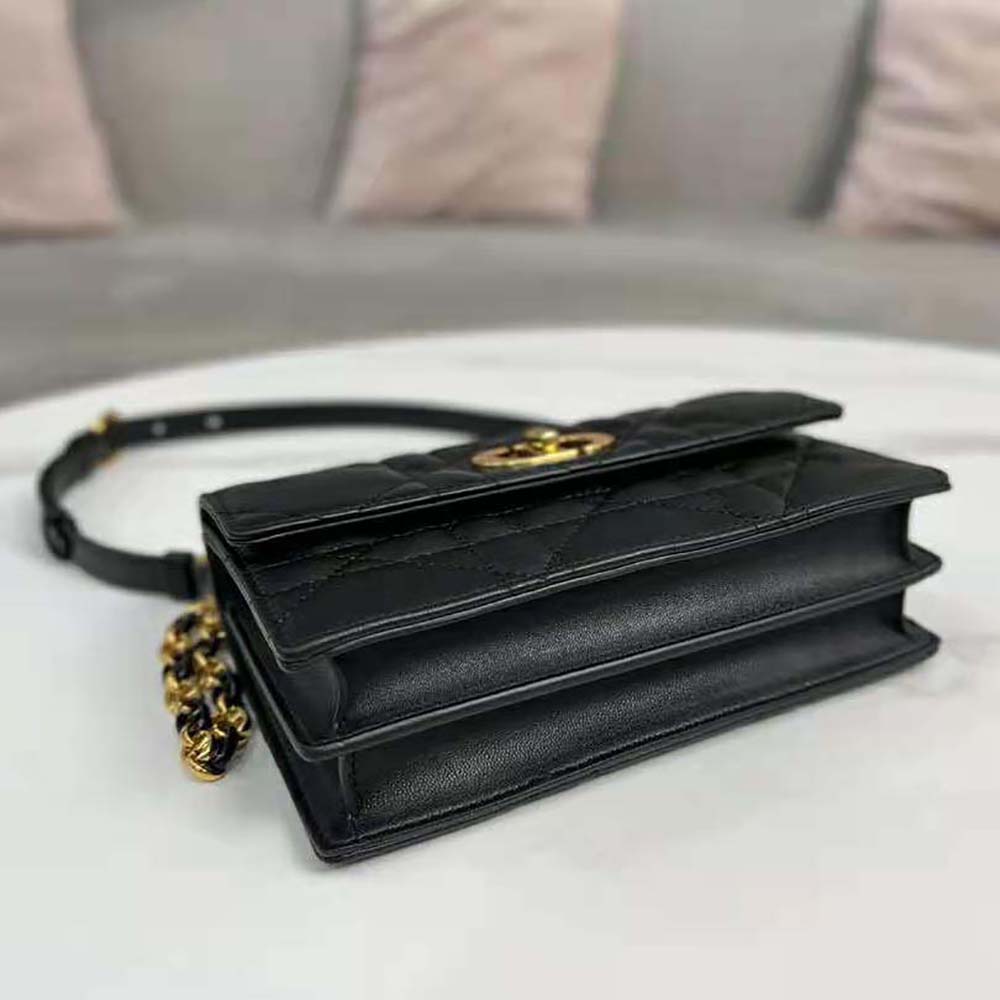 Dior Women Miss Caro Mini Bag Caramel Black Macrocannage Lambskin - image 5