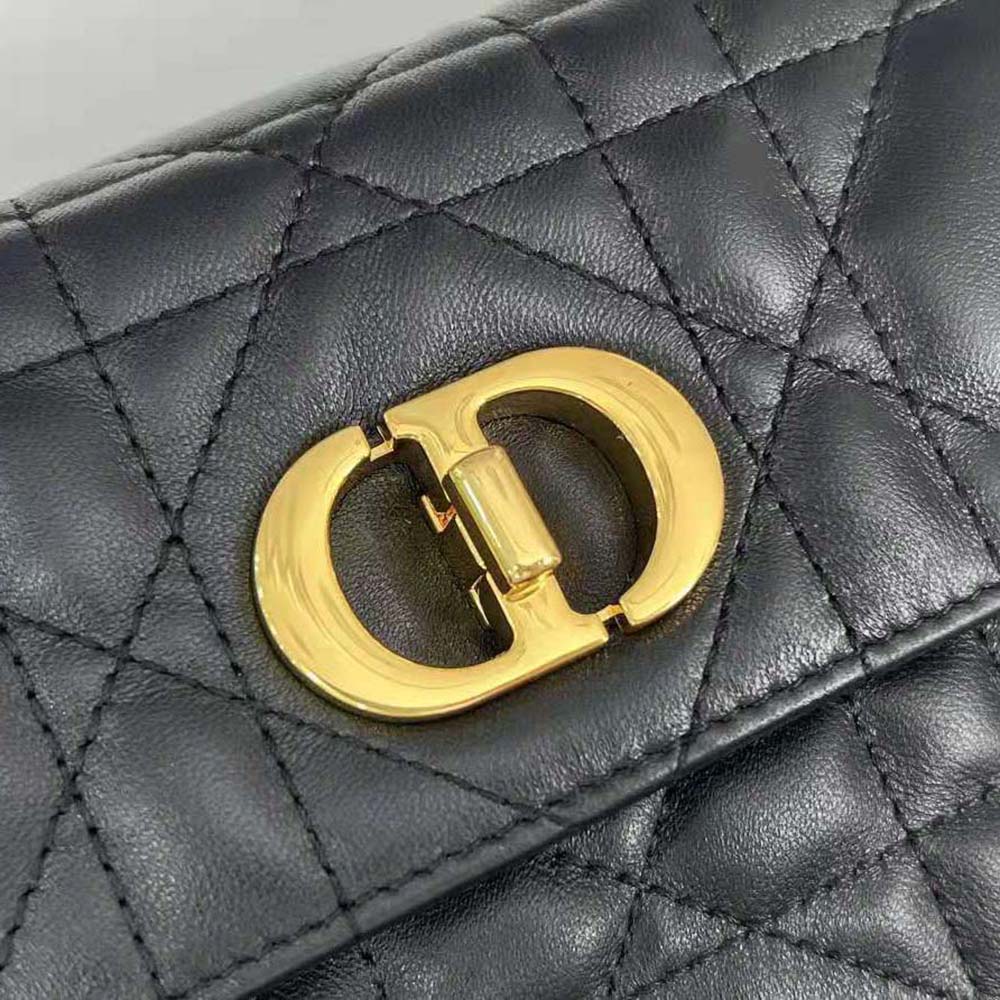 Dior Women Miss Caro Mini Bag Caramel Black Macrocannage Lambskin - image 8