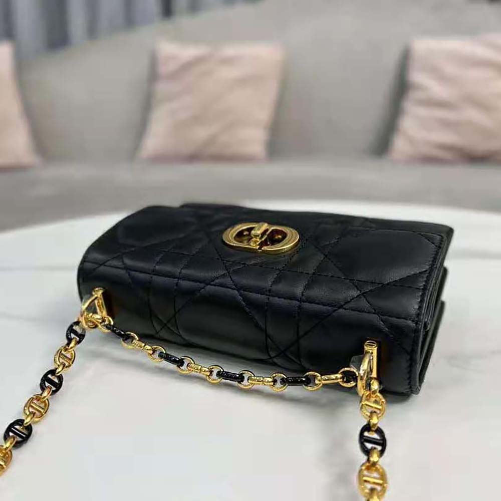 Dior Women Miss Caro Mini Bag Caramel Black Macrocannage Lambskin - image 4