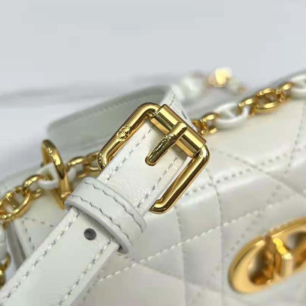 Dior Women Miss Caro Mini Bag Latte Macrocannage Lambskin - image 8