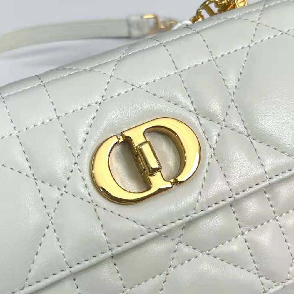 Dior Women Miss Caro Mini Bag Latte Macrocannage Lambskin - image 7