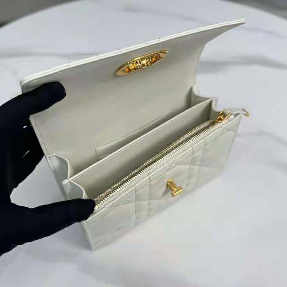 Dior Women Miss Caro Mini Bag Latte Macrocannage Lambskin - image 9