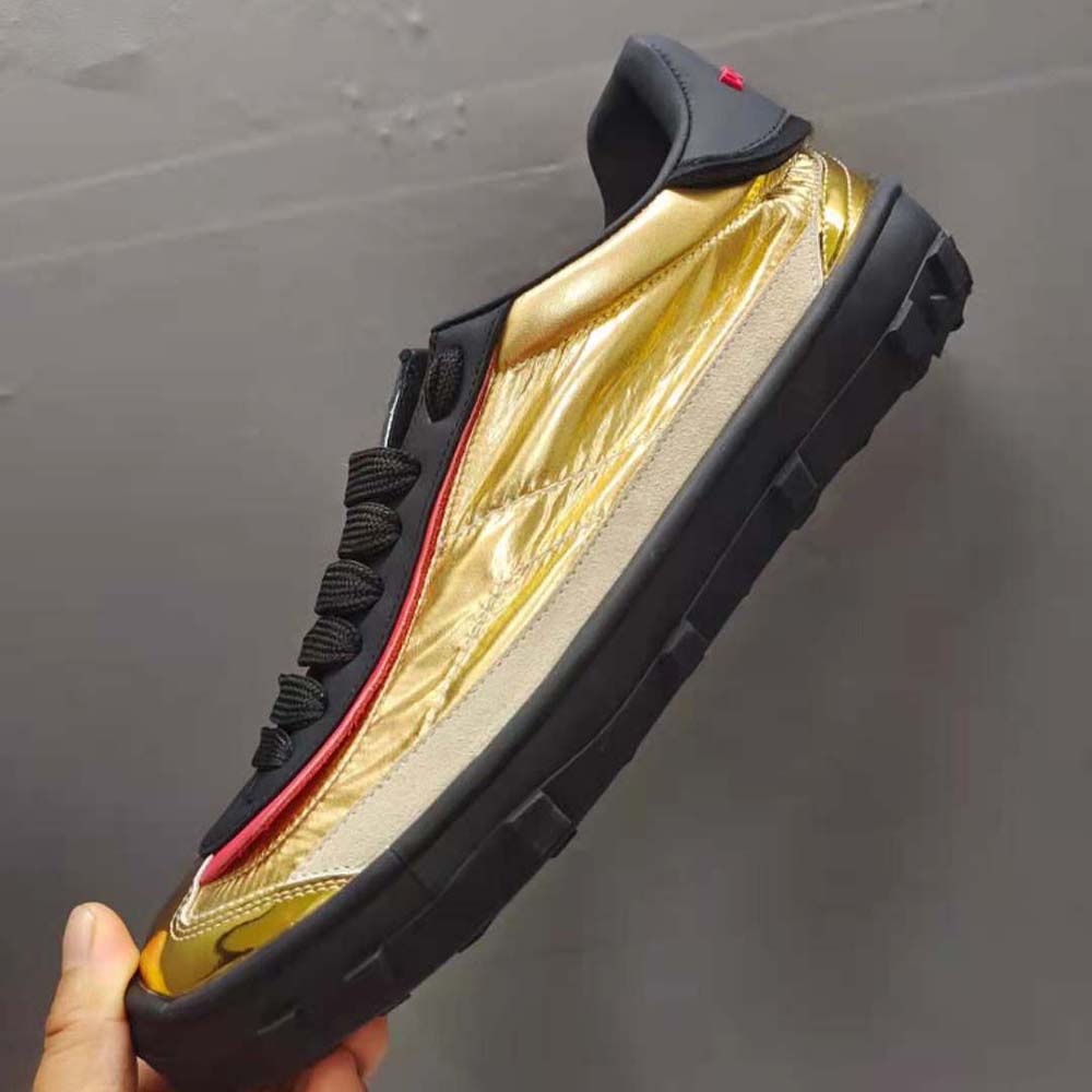 Dolce Gabbana D&G Men Mixed-material Old Runner Sneakers-Gold - image 5