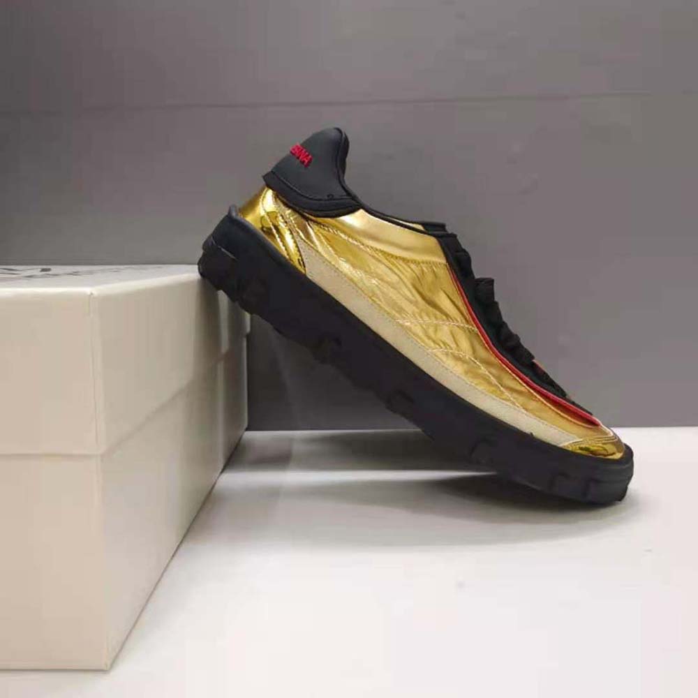 Dolce Gabbana D&G Men Mixed-material Old Runner Sneakers-Gold - image 4