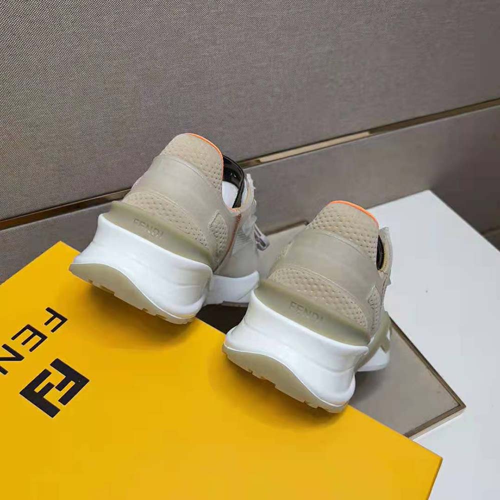 Fendi Men Flow Beige Nylon Low-tops - image 9