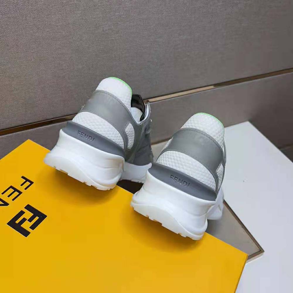 Fendi Men Flow Gray Nylon Low-tops - image 9