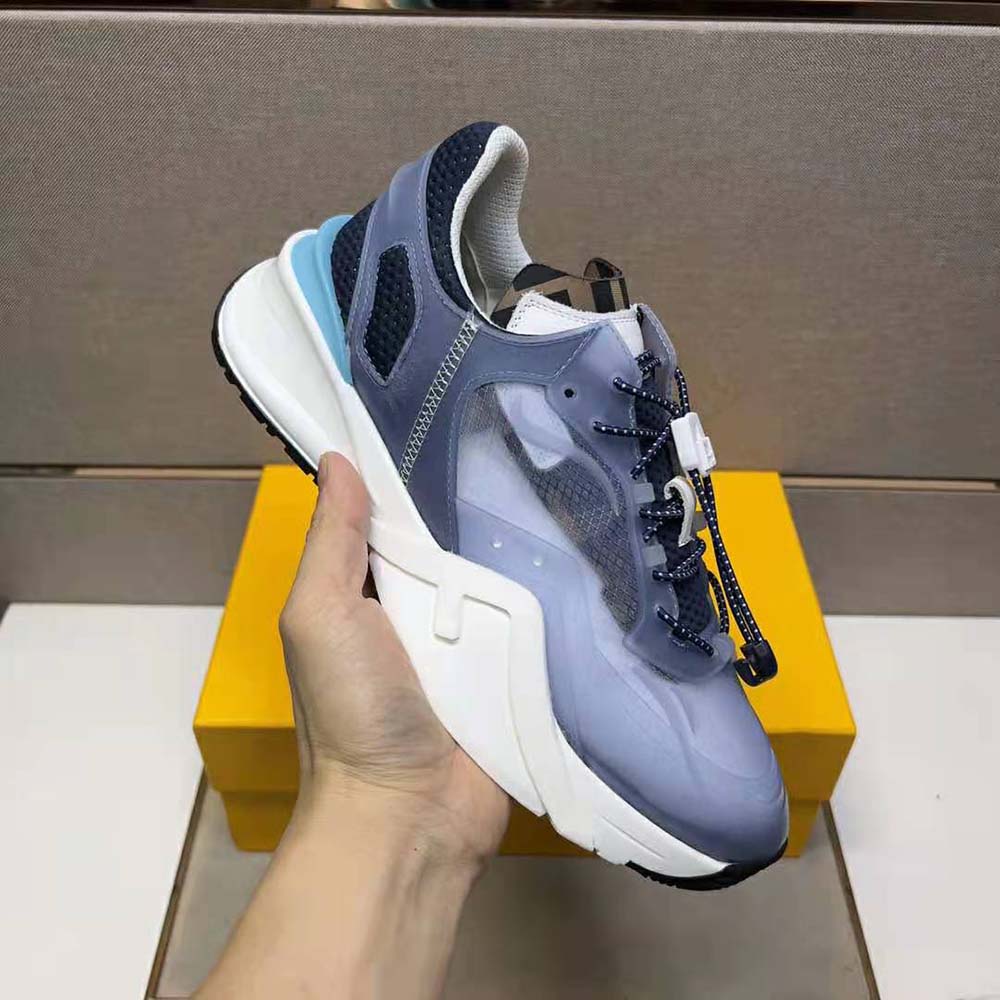 Fendi Men Flow Light Blue Nylon Low-tops - image 7