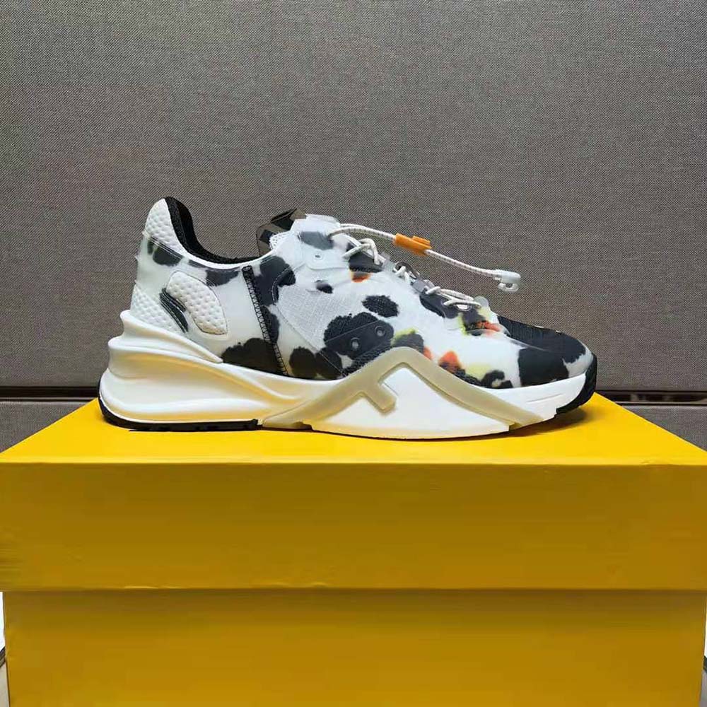 Fendi Men Flow White Fabric Low-tops - image 8
