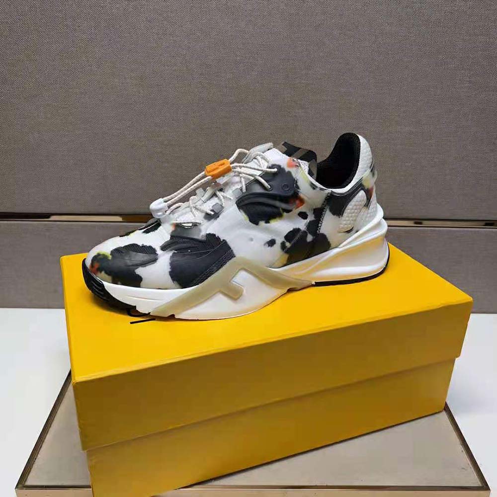 Fendi Men Flow White Fabric Low-tops - image 7