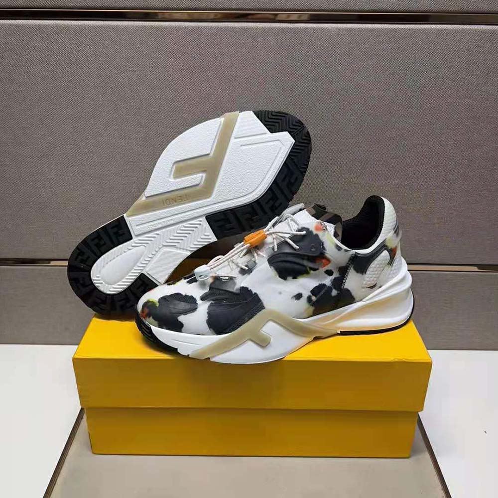 Fendi Men Flow White Fabric Low-tops - image 10