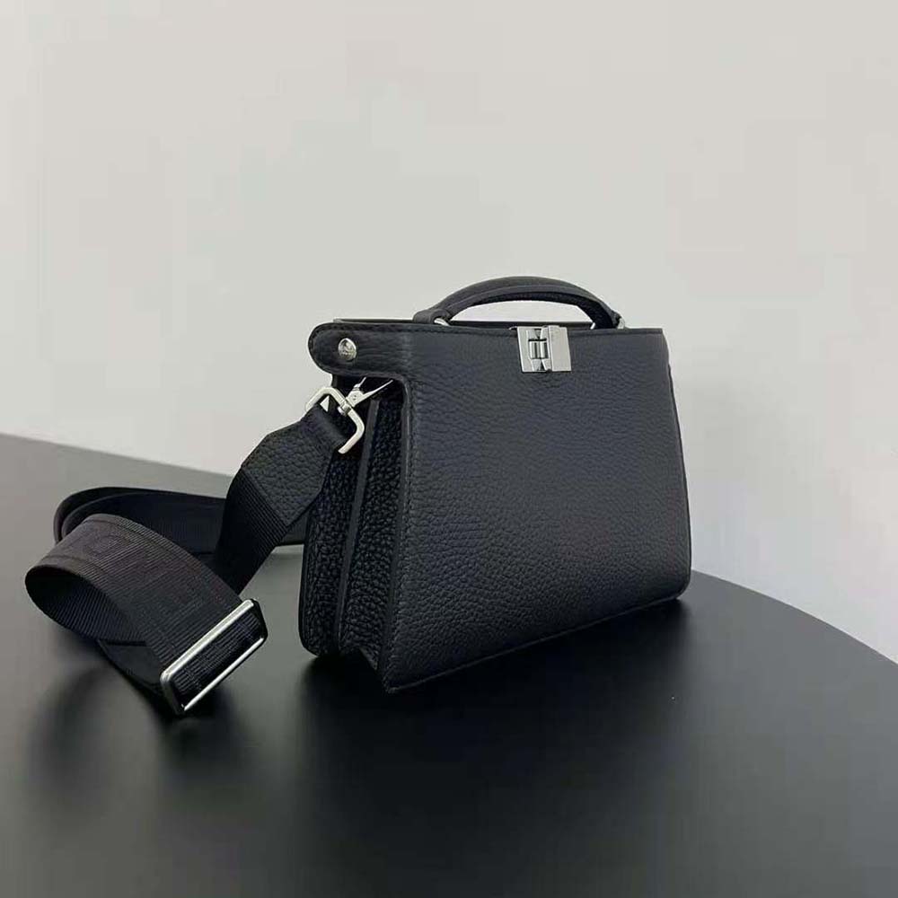 Fendi Men Peekaboo ISeeU XCross Black Leather Bag - image 4