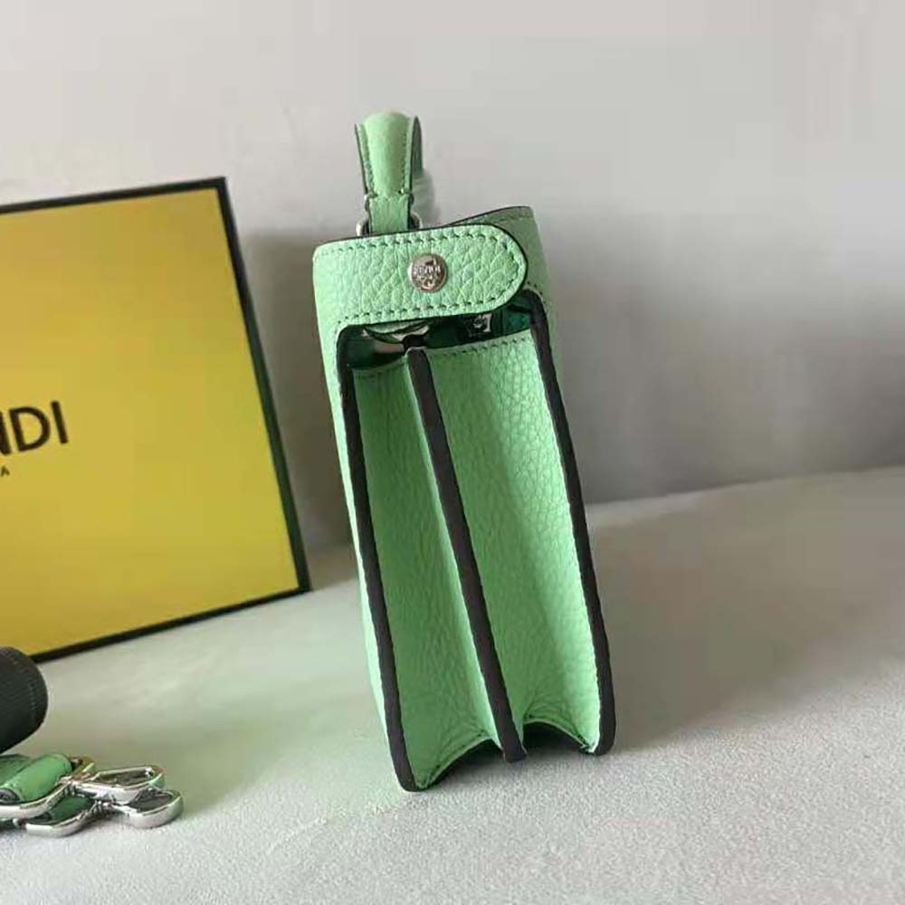 Fendi Men Peekaboo ISeeU XCross Green Leather Bag - image 5