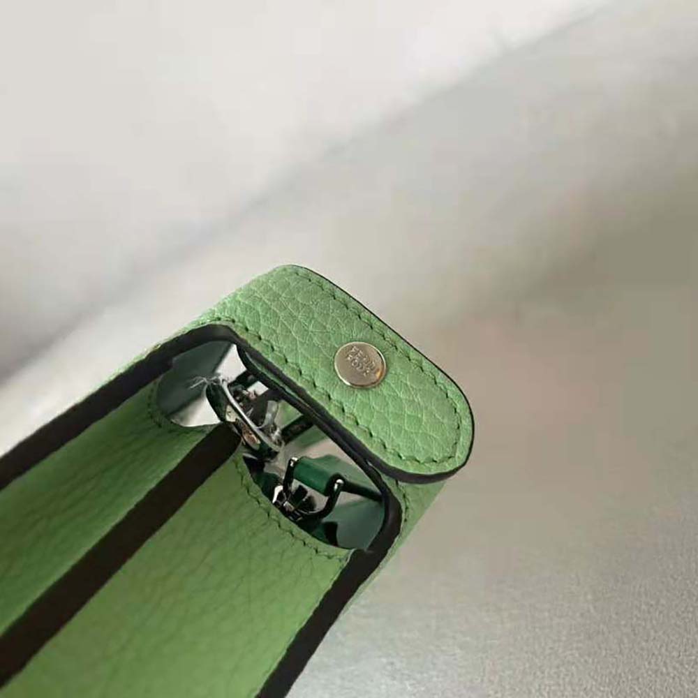 Fendi Men Peekaboo ISeeU XCross Green Leather Bag - image 9