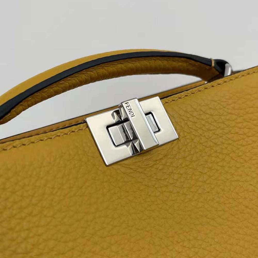 Fendi Men Peekaboo ISeeU XCross Orange Leather Bag - image 10