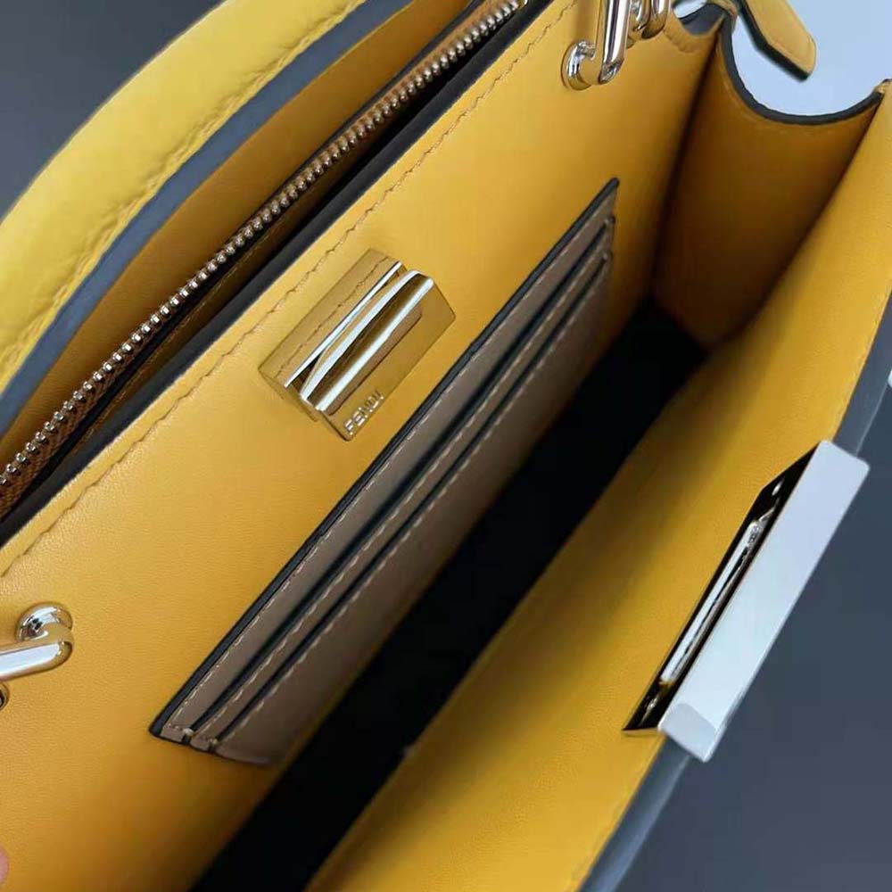 Fendi Men Peekaboo ISeeU XCross Orange Leather Bag - image 8