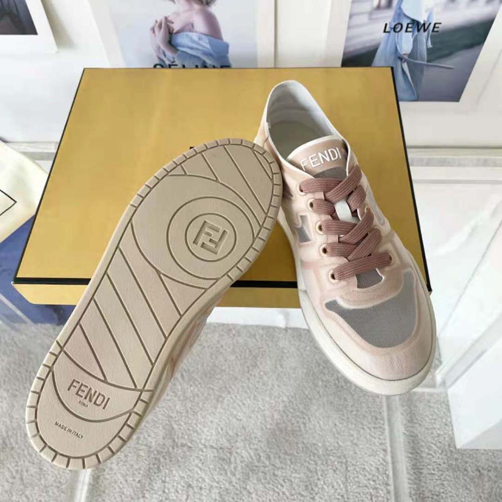 Fendi Unisex Match Pink Mesh Low Tops - image 10