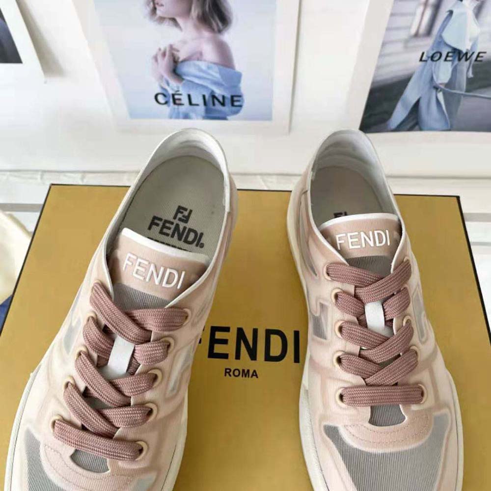 Fendi Unisex Match Pink Mesh Low Tops - image 7