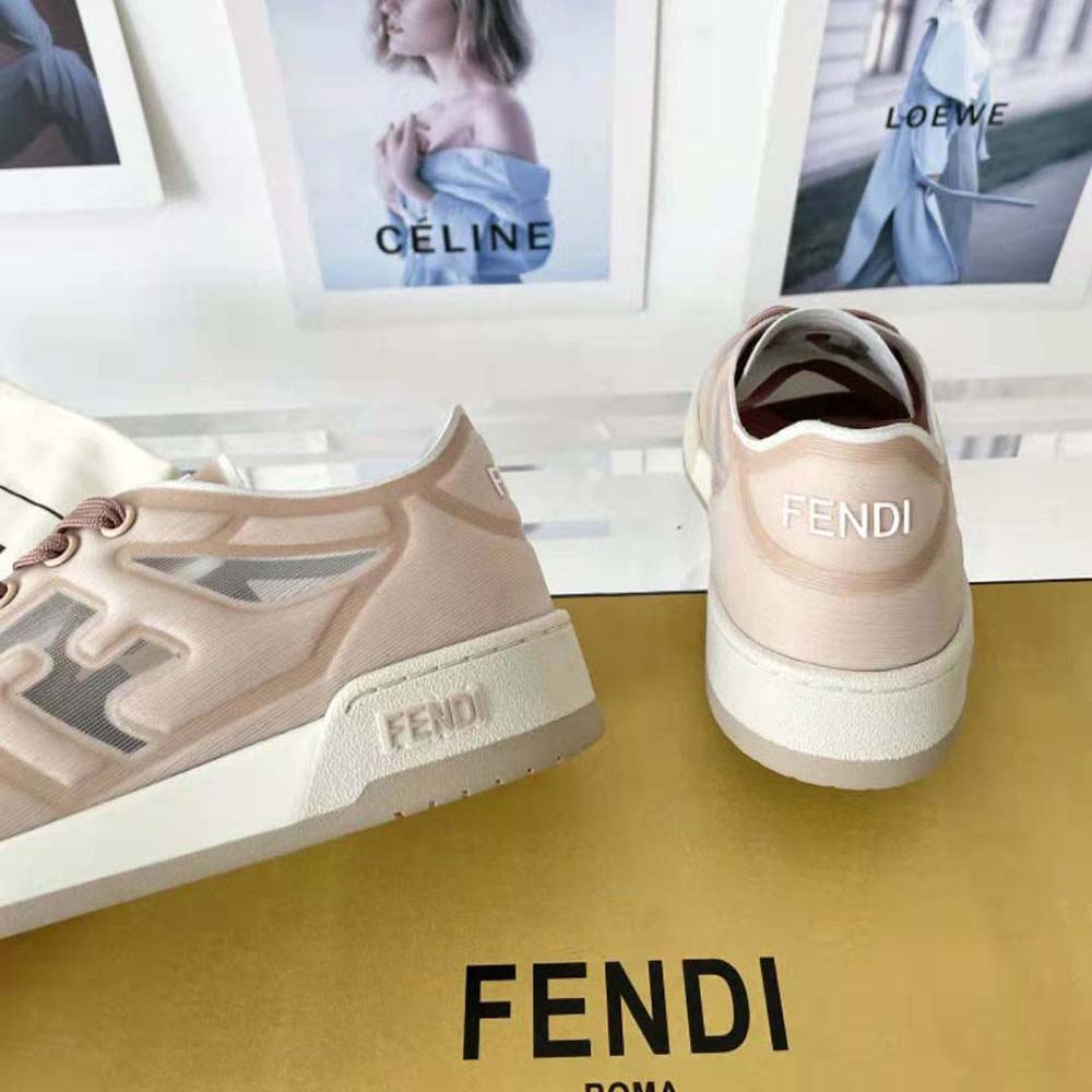 Fendi Unisex Match Pink Mesh Low Tops - image 9