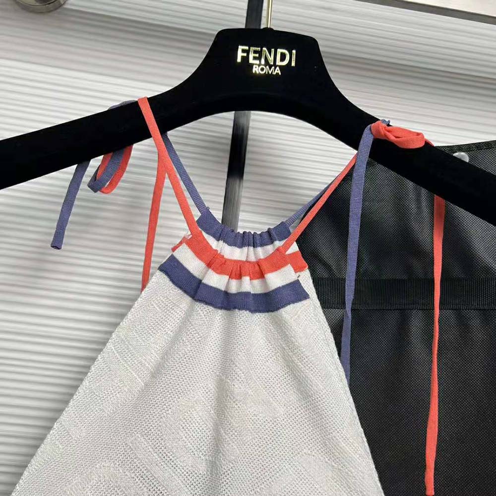 Fendi Women White Viscose Dress - image 6