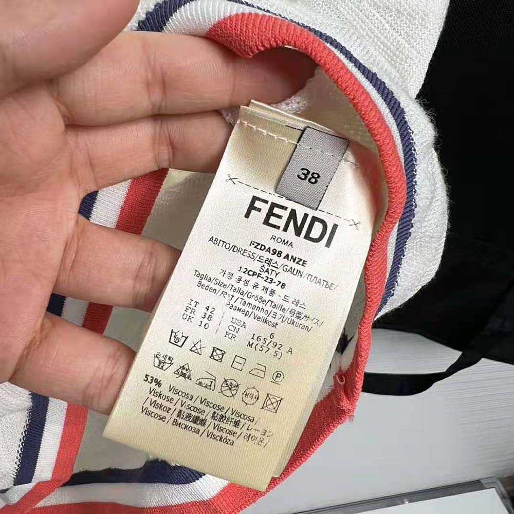 Fendi Women White Viscose Dress - image 9