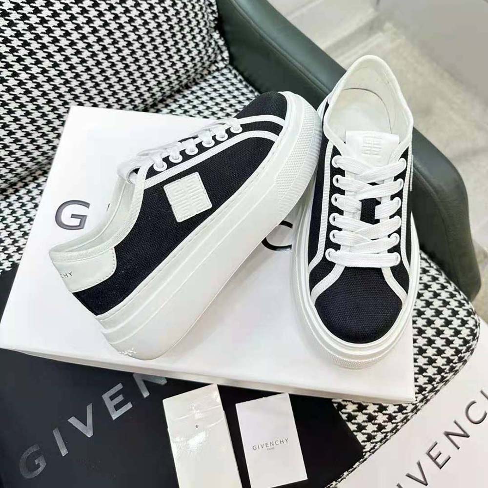 Givenchy Women City Platform Sneakers in Canvas-Black - image 8
