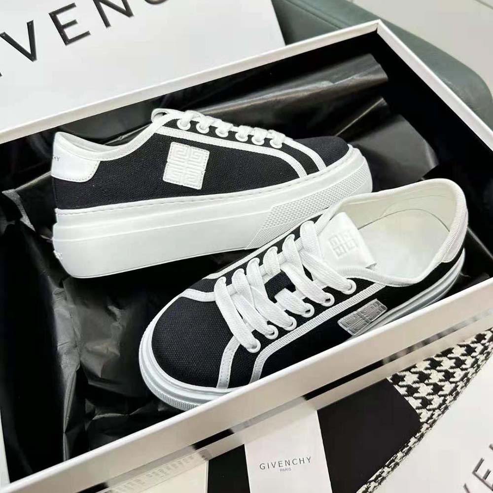 Givenchy Women City Platform Sneakers in Canvas-Black - image 9