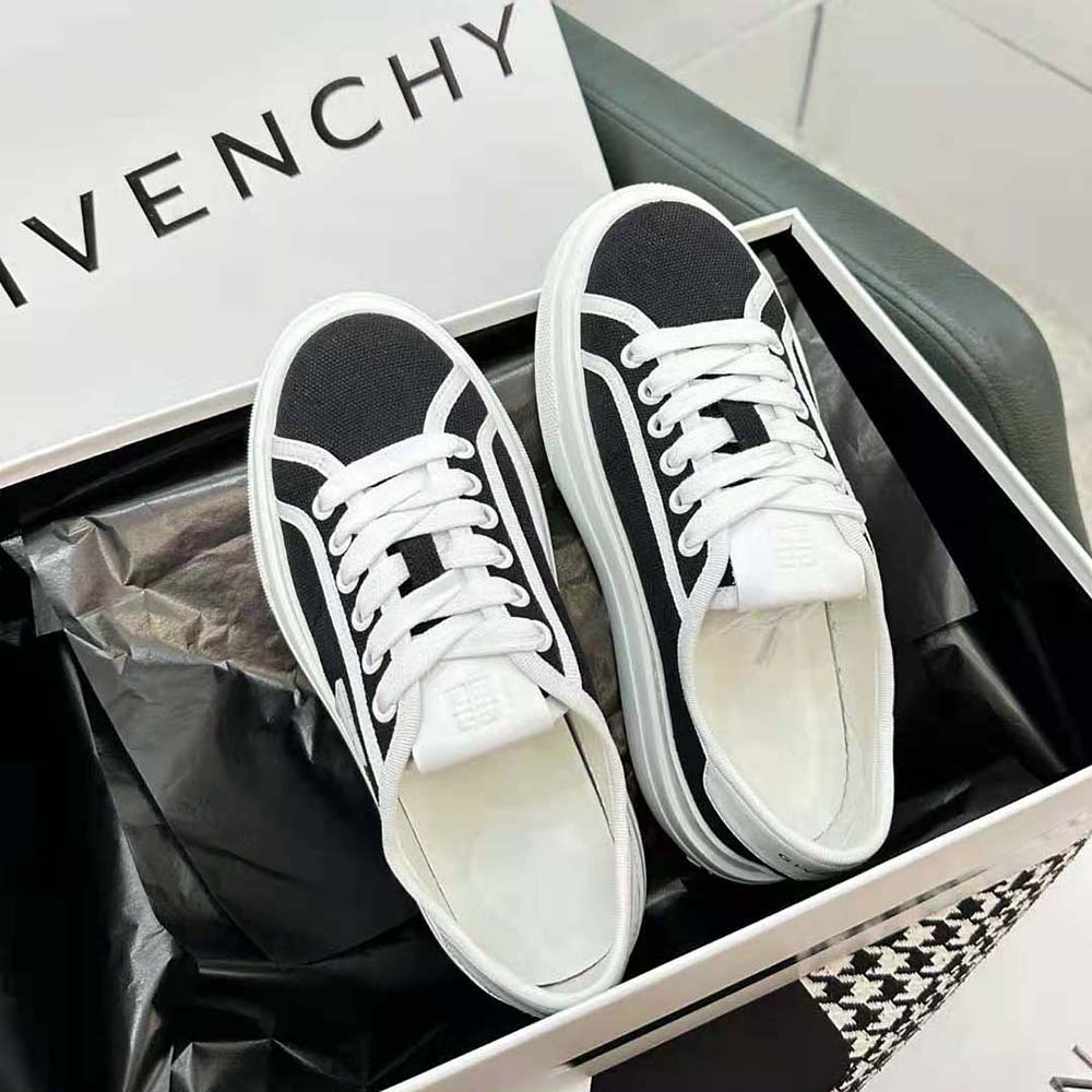 Givenchy Women City Platform Sneakers in Canvas-Black - image 7