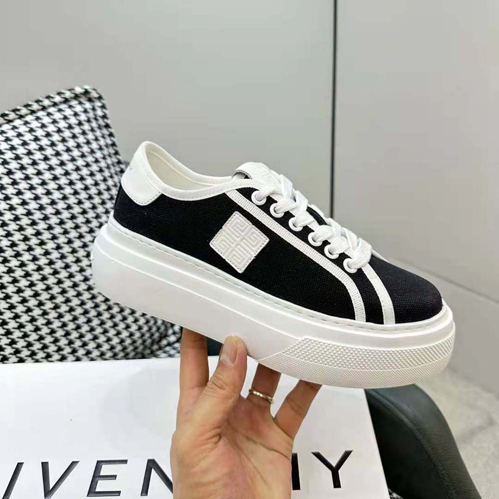 Givenchy Women City Platform Sneakers in Canvas-Black - image 5