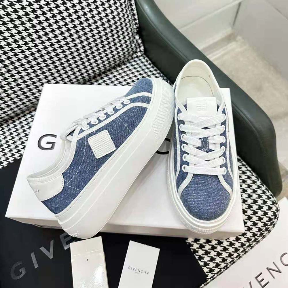 Givenchy Women City Platform Sneakers in Denim-Blue - image 6