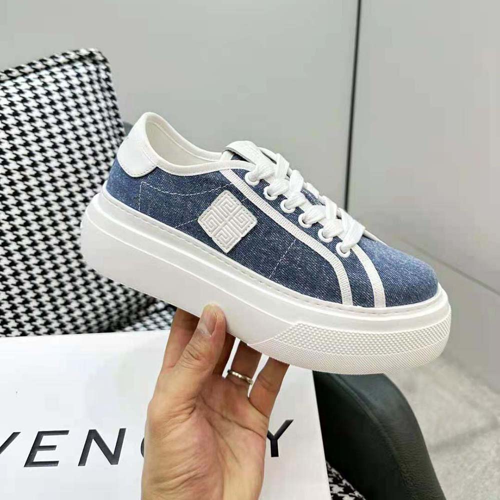 Givenchy Women City Platform Sneakers in Denim-Blue - image 8