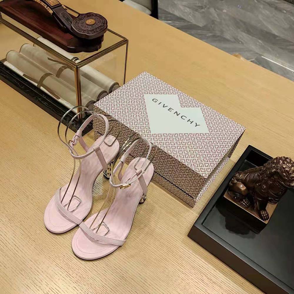 Givenchy Women G Cube Sandals in Leather-Pink - image 4
