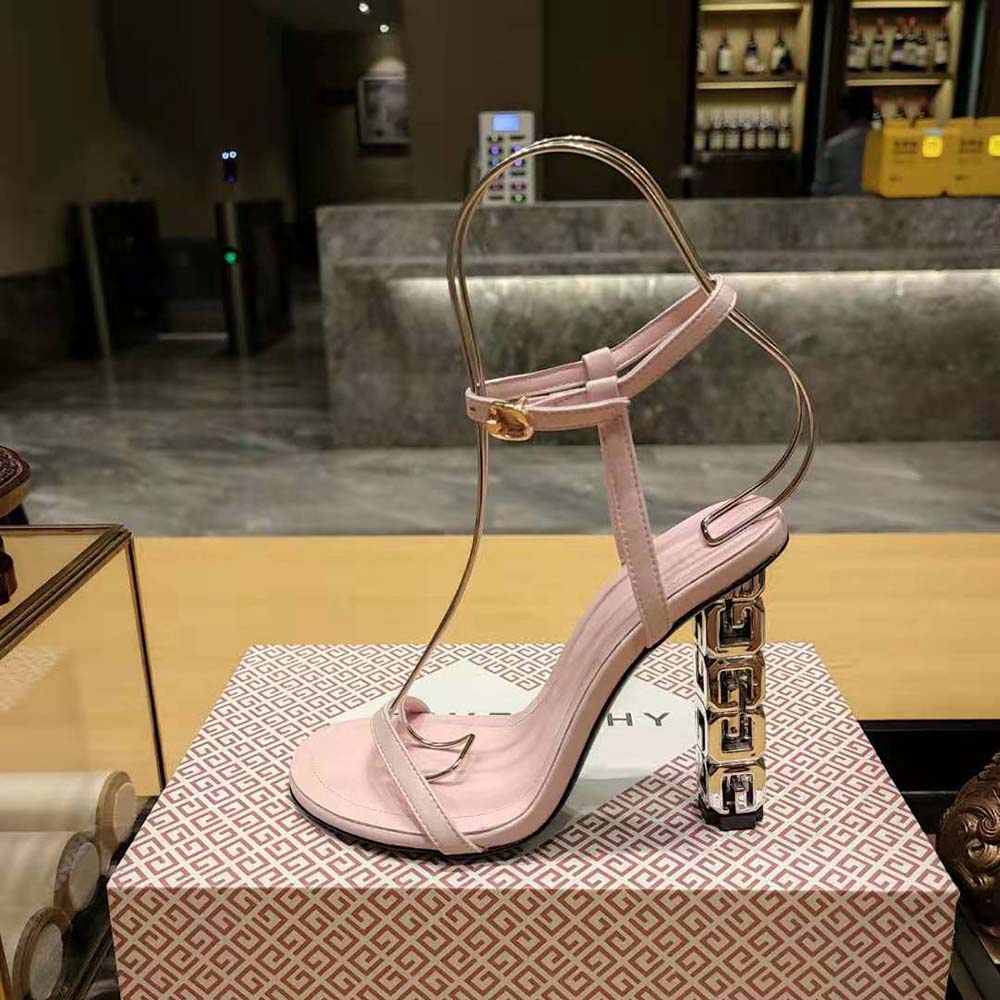 Givenchy Women G Cube Sandals in Leather-Pink - image 8