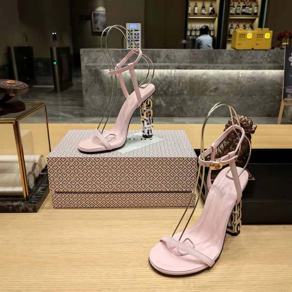 Givenchy Women G Cube Sandals in Leather-Pink - image 6