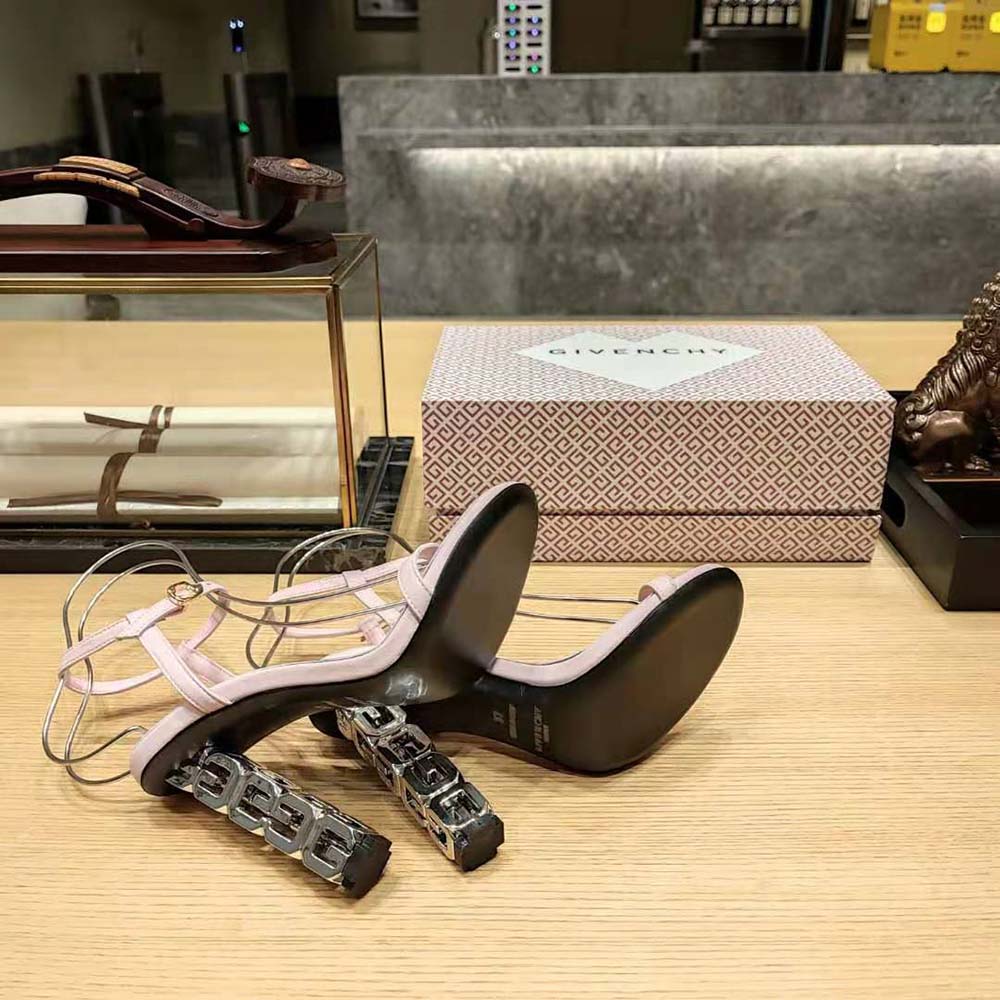 Givenchy Women G Cube Sandals in Leather-Pink - image 10