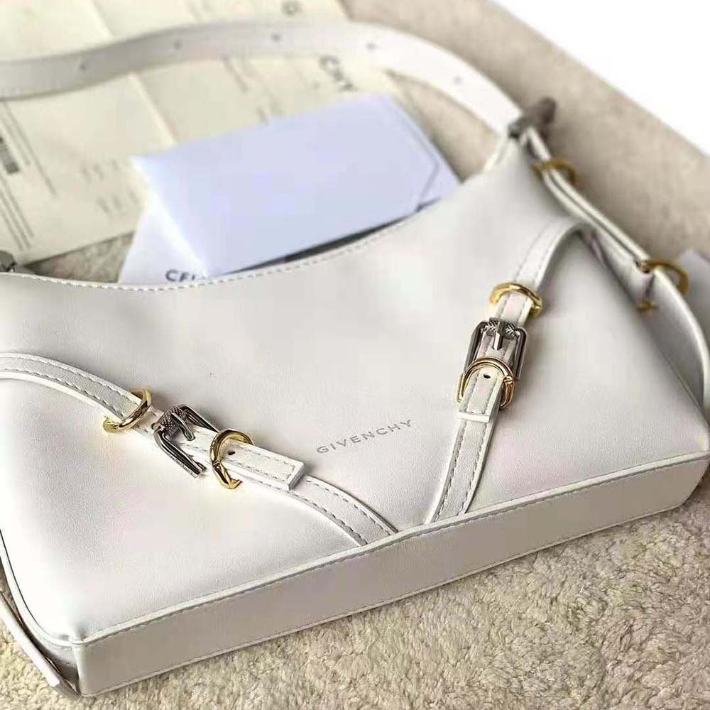 Givenchy Women Mini Voyou Bag in Leather-White - image 4