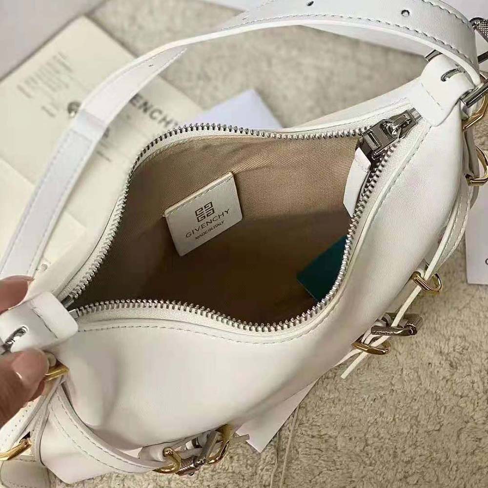 Givenchy Women Mini Voyou Bag in Leather-White - image 8