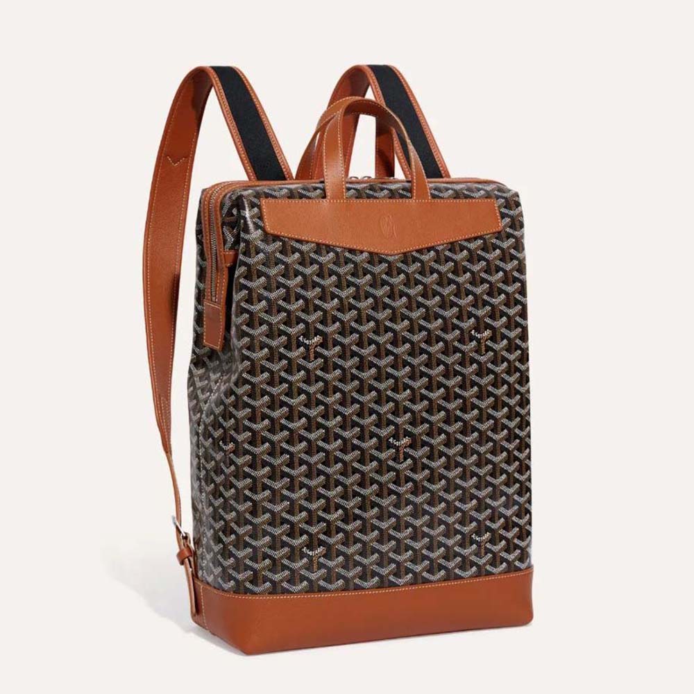 Front view of Goyard Women Sac A Dos Cisalpin brown backpack