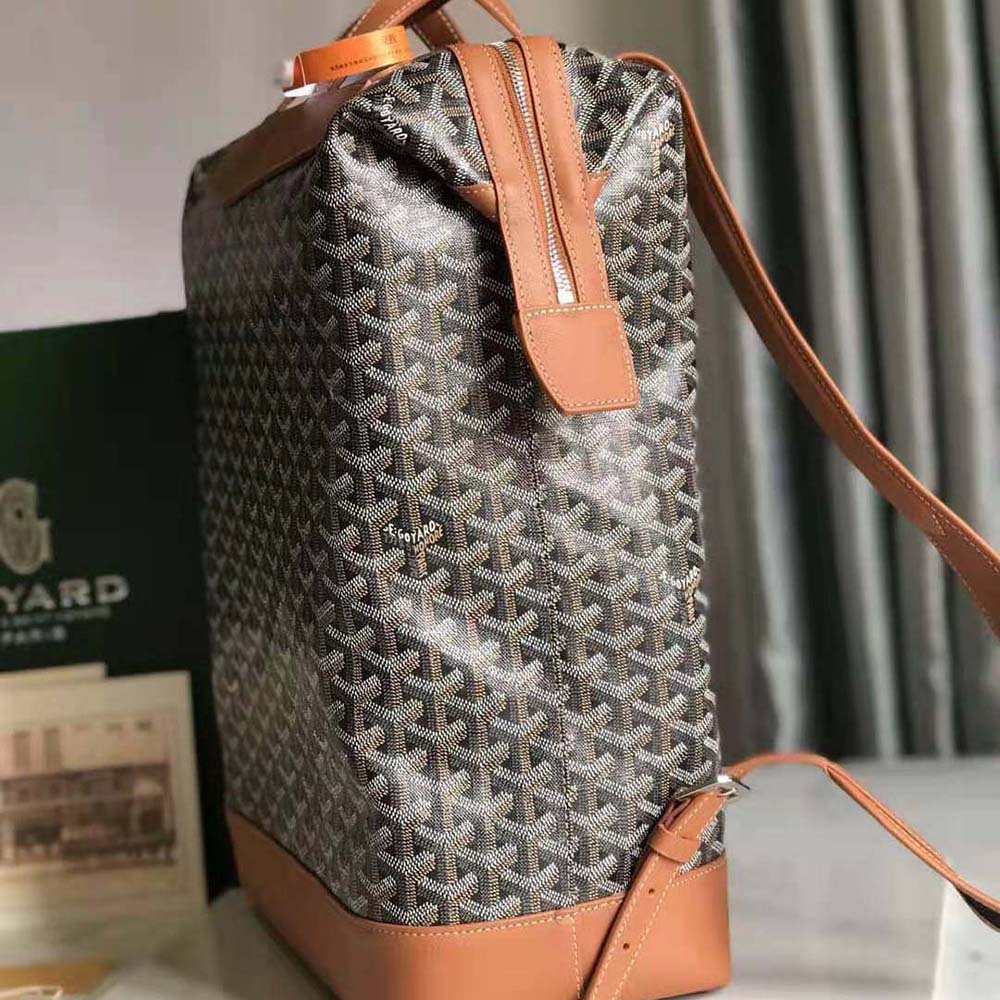 Goyard Women Sac A Dos Cisalpin in Goyardine Canvas & Chevroches Calfskin-Brown - image 4