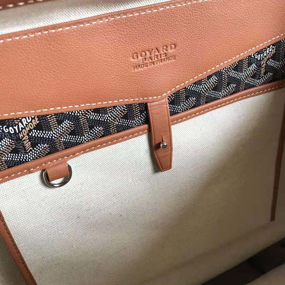 Goyard Women Sac A Dos Cisalpin in Goyardine Canvas & Chevroches Calfskin-Brown - image 10