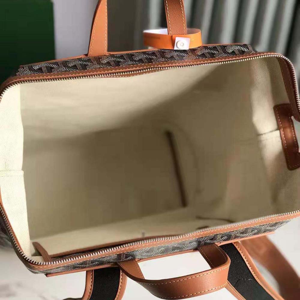 Goyard Women Sac A Dos Cisalpin in Goyardine Canvas & Chevroches Calfskin-Brown - image 9